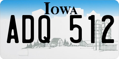 IA license plate ADQ512