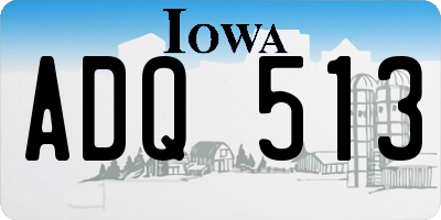 IA license plate ADQ513