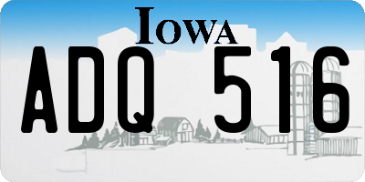 IA license plate ADQ516