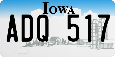 IA license plate ADQ517