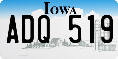 IA license plate ADQ519