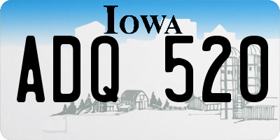 IA license plate ADQ520