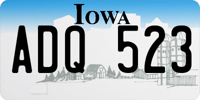 IA license plate ADQ523