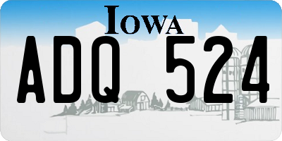 IA license plate ADQ524
