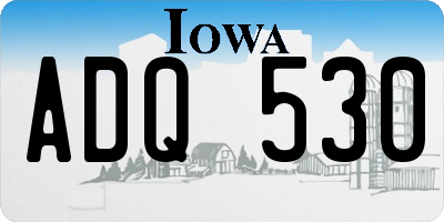 IA license plate ADQ530