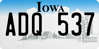 IA license plate ADQ537