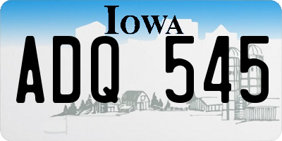 IA license plate ADQ545