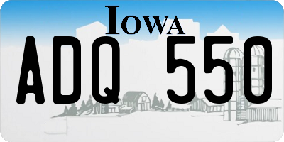 IA license plate ADQ550