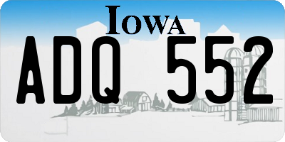 IA license plate ADQ552