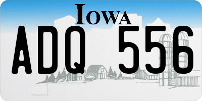 IA license plate ADQ556