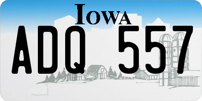 IA license plate ADQ557