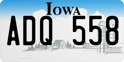 IA license plate ADQ558