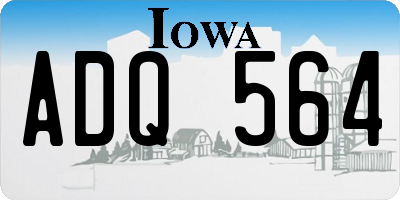 IA license plate ADQ564