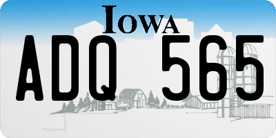 IA license plate ADQ565