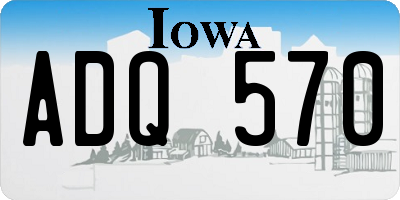 IA license plate ADQ570