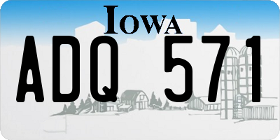 IA license plate ADQ571
