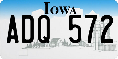IA license plate ADQ572