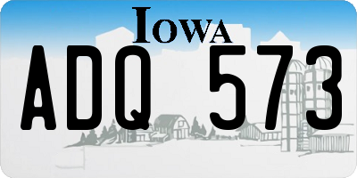 IA license plate ADQ573