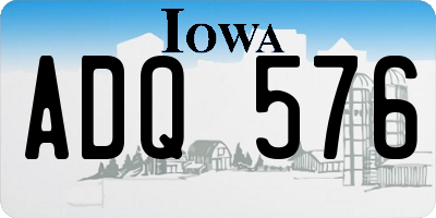 IA license plate ADQ576