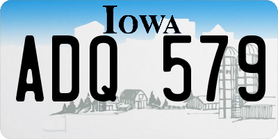 IA license plate ADQ579