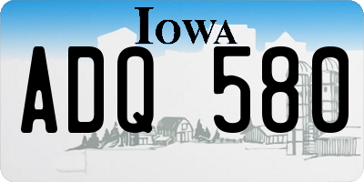 IA license plate ADQ580