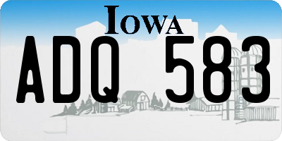 IA license plate ADQ583