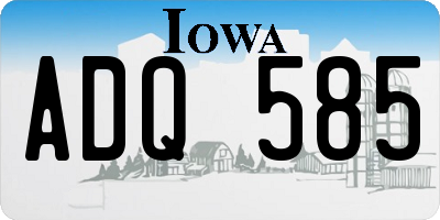 IA license plate ADQ585