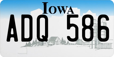 IA license plate ADQ586