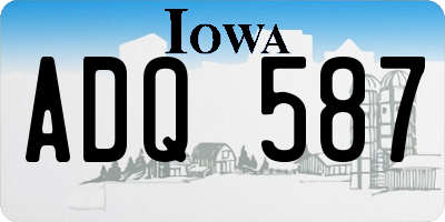 IA license plate ADQ587