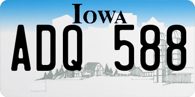 IA license plate ADQ588