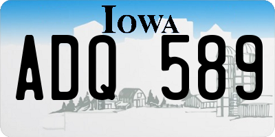 IA license plate ADQ589