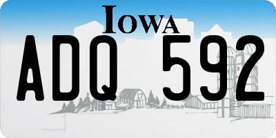 IA license plate ADQ592