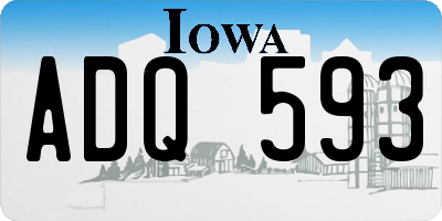 IA license plate ADQ593