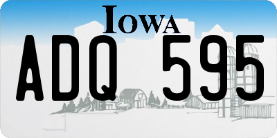 IA license plate ADQ595