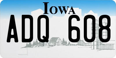 IA license plate ADQ608
