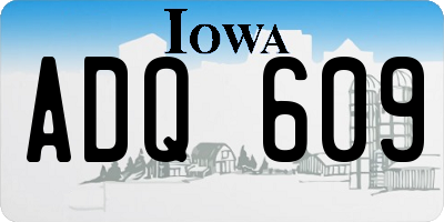 IA license plate ADQ609