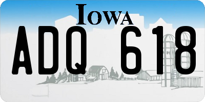 IA license plate ADQ618
