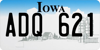 IA license plate ADQ621