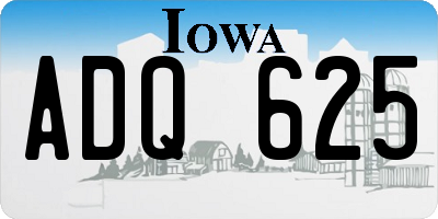 IA license plate ADQ625