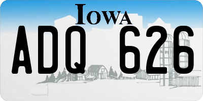 IA license plate ADQ626