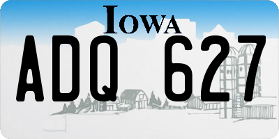 IA license plate ADQ627