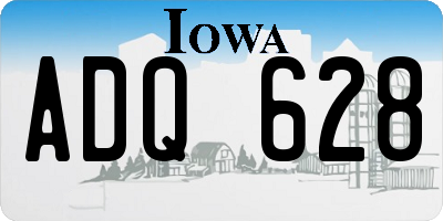 IA license plate ADQ628