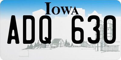 IA license plate ADQ630