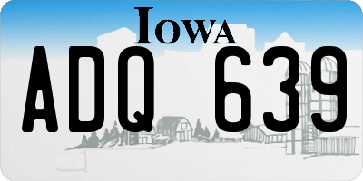 IA license plate ADQ639