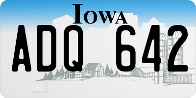 IA license plate ADQ642