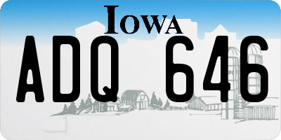 IA license plate ADQ646