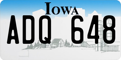 IA license plate ADQ648