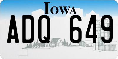 IA license plate ADQ649