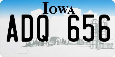 IA license plate ADQ656