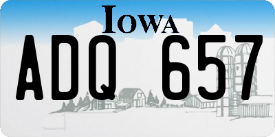 IA license plate ADQ657